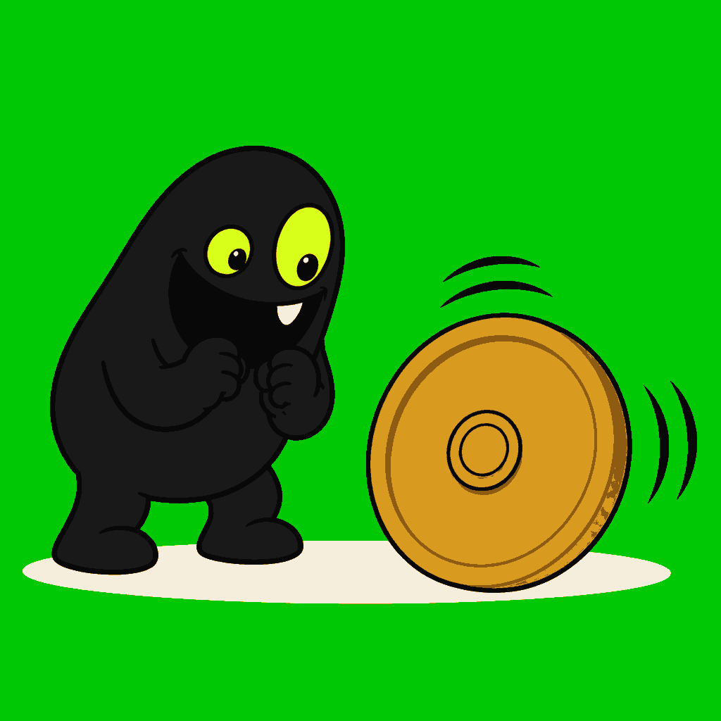 Bellivore discovering a ringing golden bell for the first time